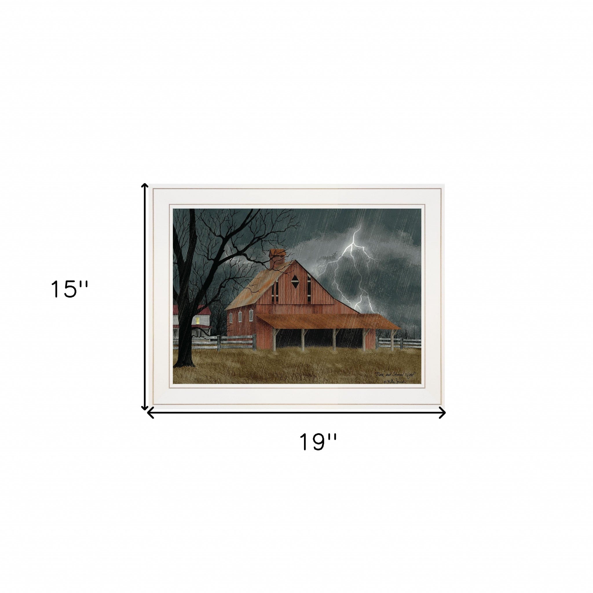 Dark and Stormy Night 2 White Framed Print Wall Art - Homeroots