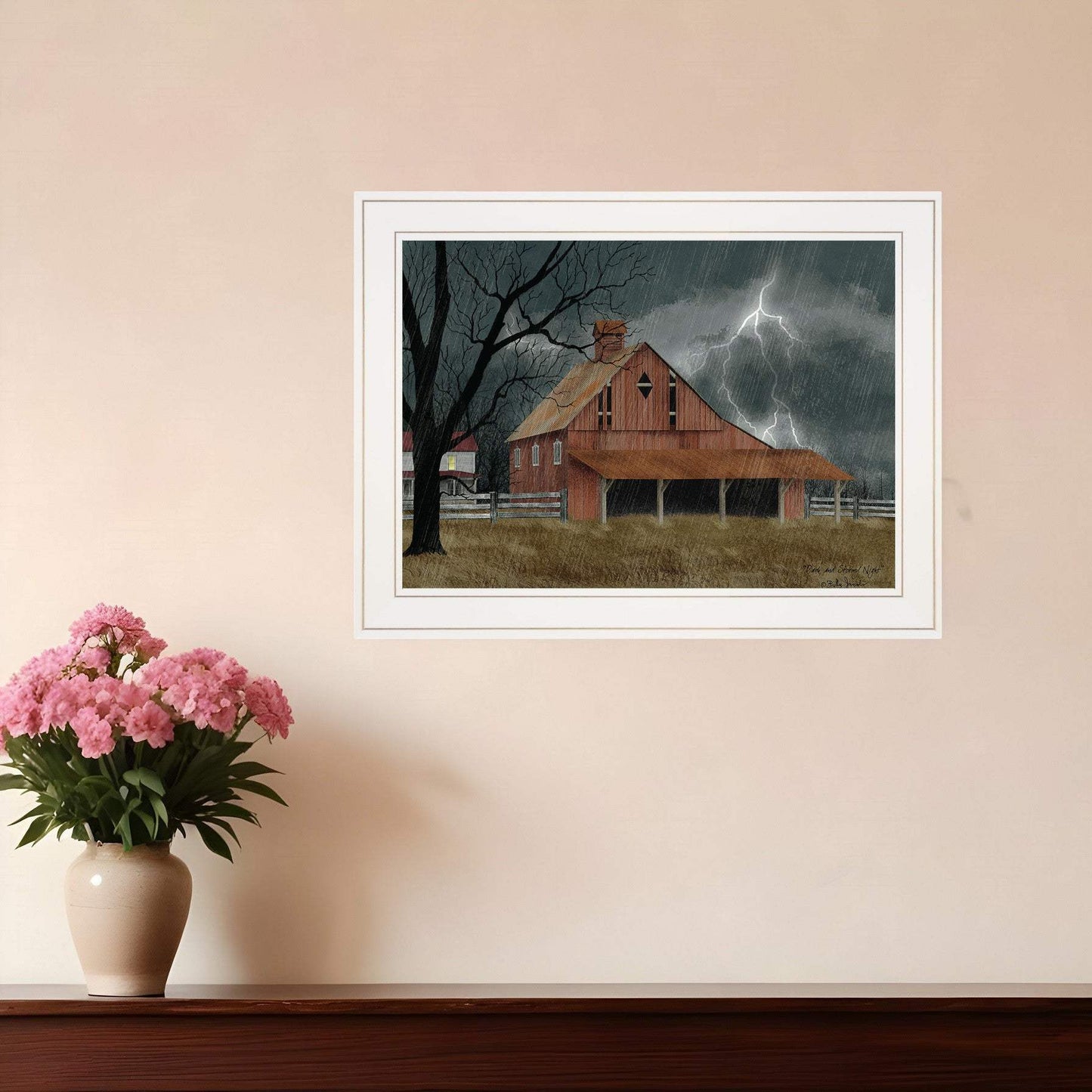 Dark and Stormy Night 2 White Framed Print Wall Art - Homeroots - Flyclothing LLC