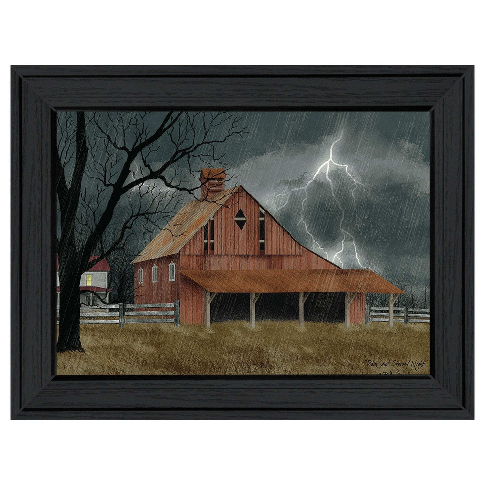 Dark and Stormy Night 3 Black Framed Print Wall Art - Homeroots - Flyclothing LLC