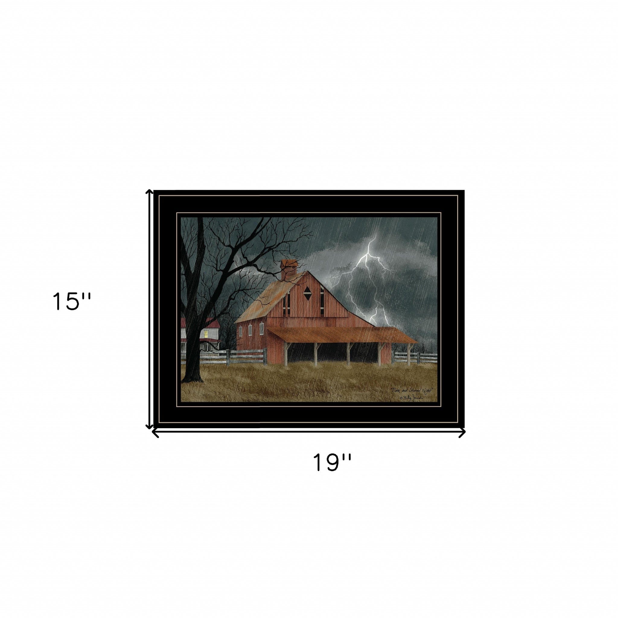 Dark and Stormy Night 4 Black Framed Print Wall Art - Homeroots