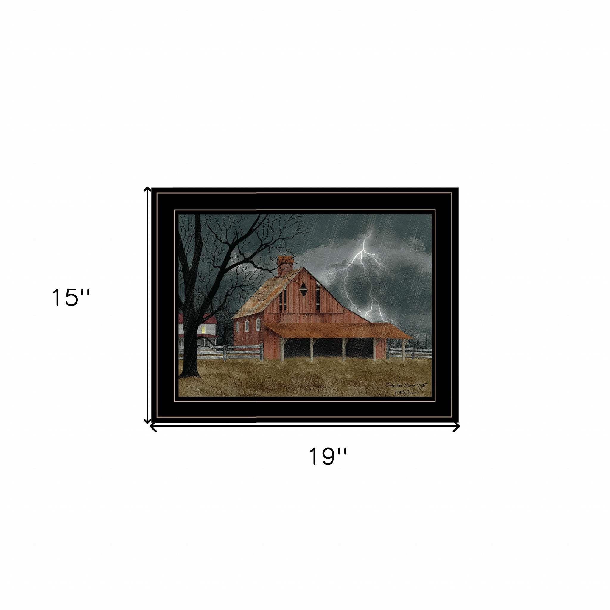 Dark and Stormy Night 4 Black Framed Print Wall Art - Homeroots - Flyclothing LLC