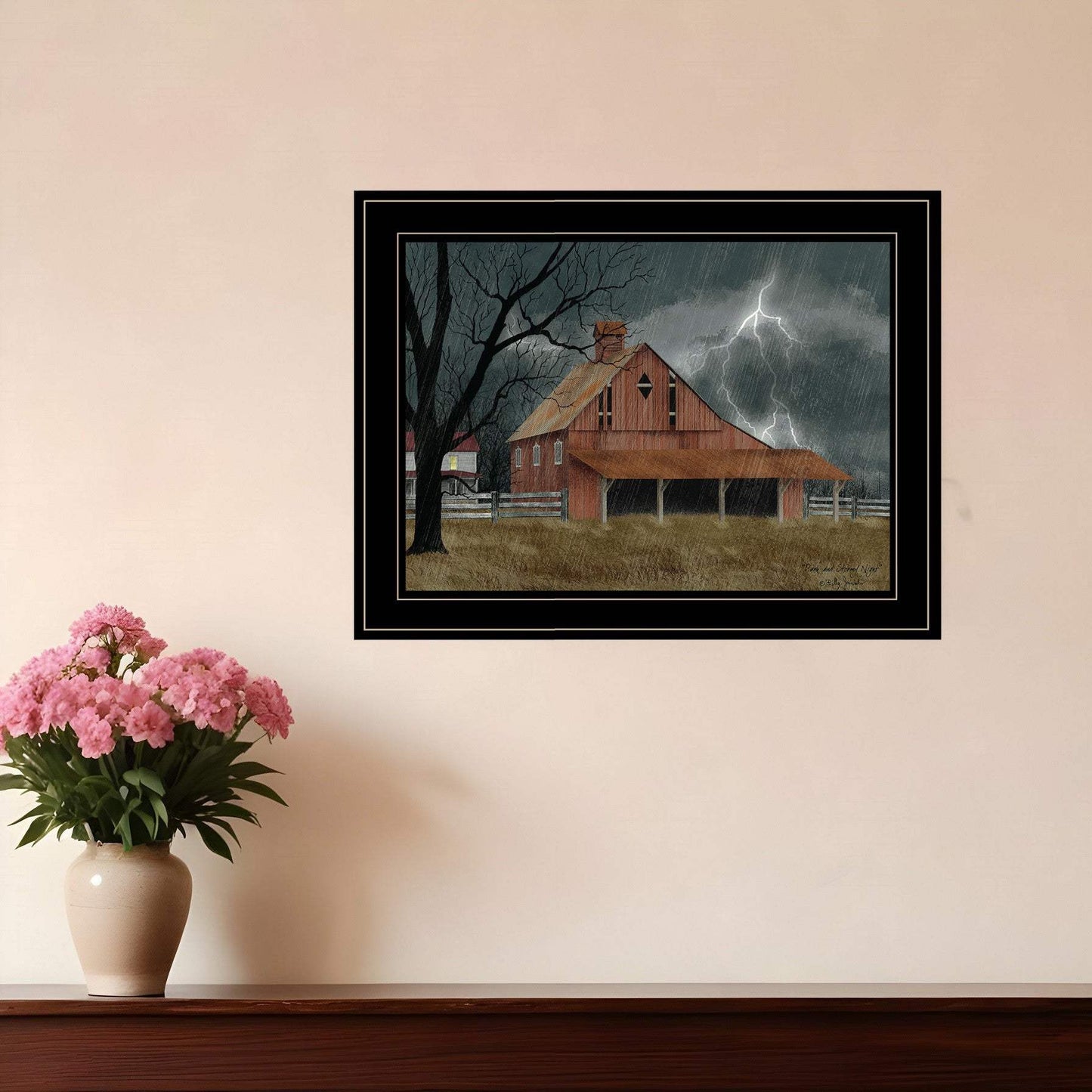 Dark and Stormy Night 4 Black Framed Print Wall Art - Homeroots - Flyclothing LLC