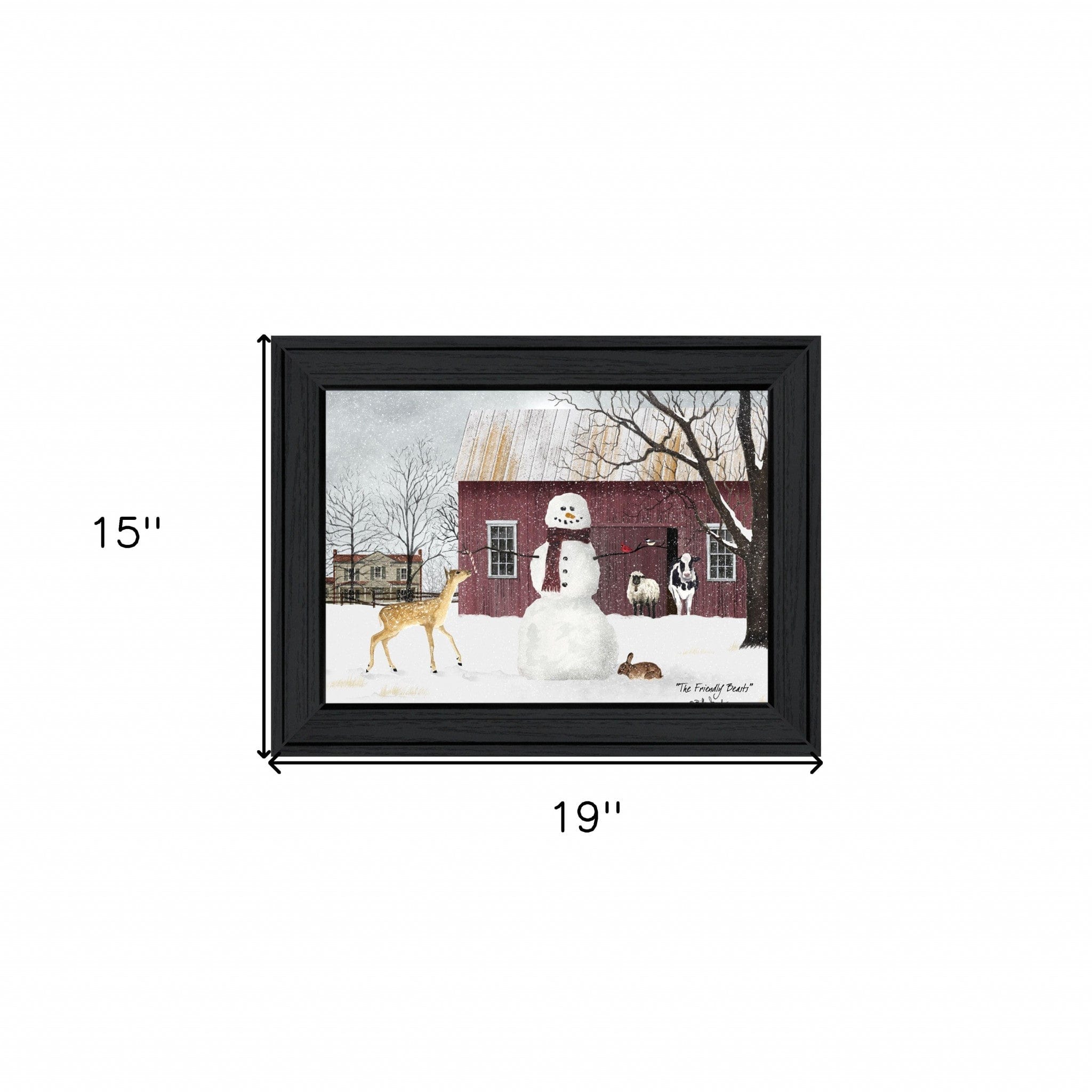 The Friendly Beasts 3 Black Framed Print Wall Art - Homeroots