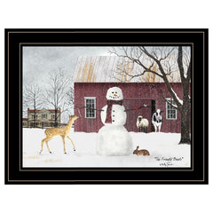 The Friendly Beasts 4 Black Framed Print Wall Art - Homeroots