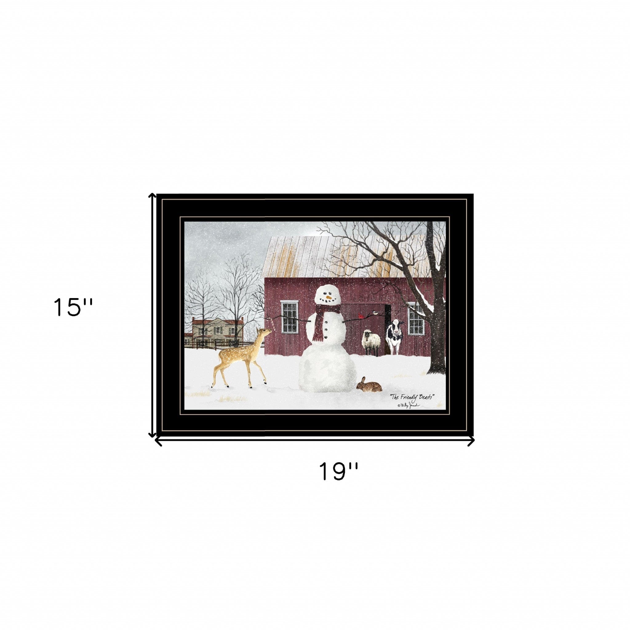 The Friendly Beasts 4 Black Framed Print Wall Art - Homeroots
