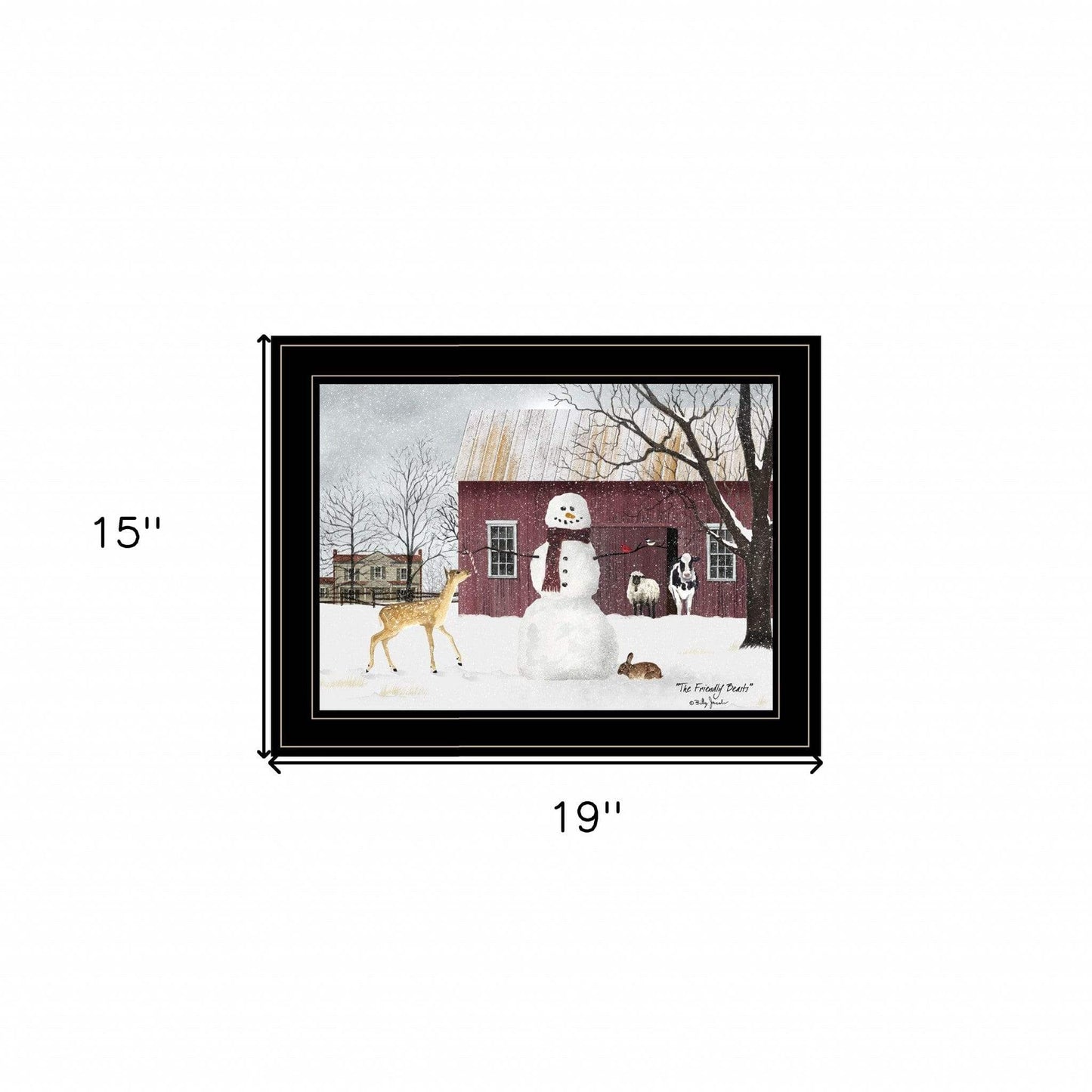 The Friendly Beasts 4 Black Framed Print Wall Art - Homeroots - Flyclothing LLC