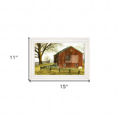 Flag Barn 1 White Framed Print Wall Art - Homeroots