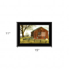 Flag Barn 3 Black Framed Print Wall Art - Homeroots