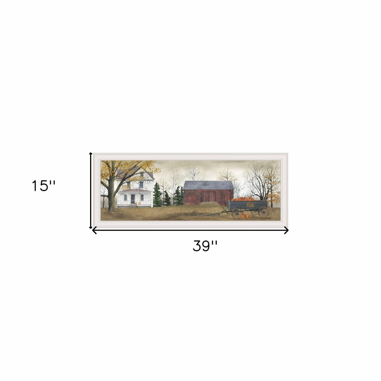 Pumpkins for Sale 5 White Framed Print Wall Art - Homeroots - Flyclothing LLC