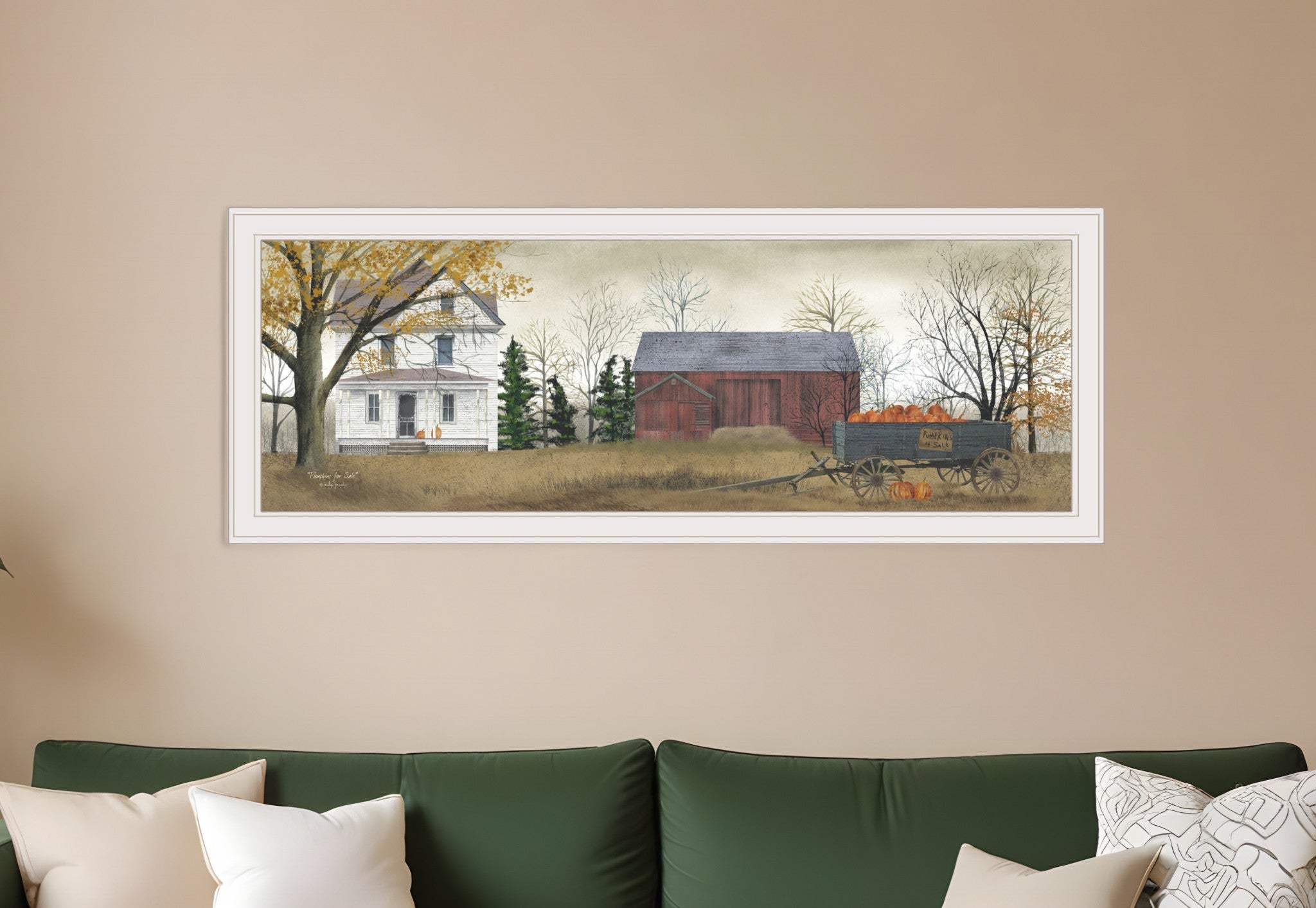 Pumpkins for Sale 5 White Framed Print Wall Art - Homeroots - Flyclothing LLC