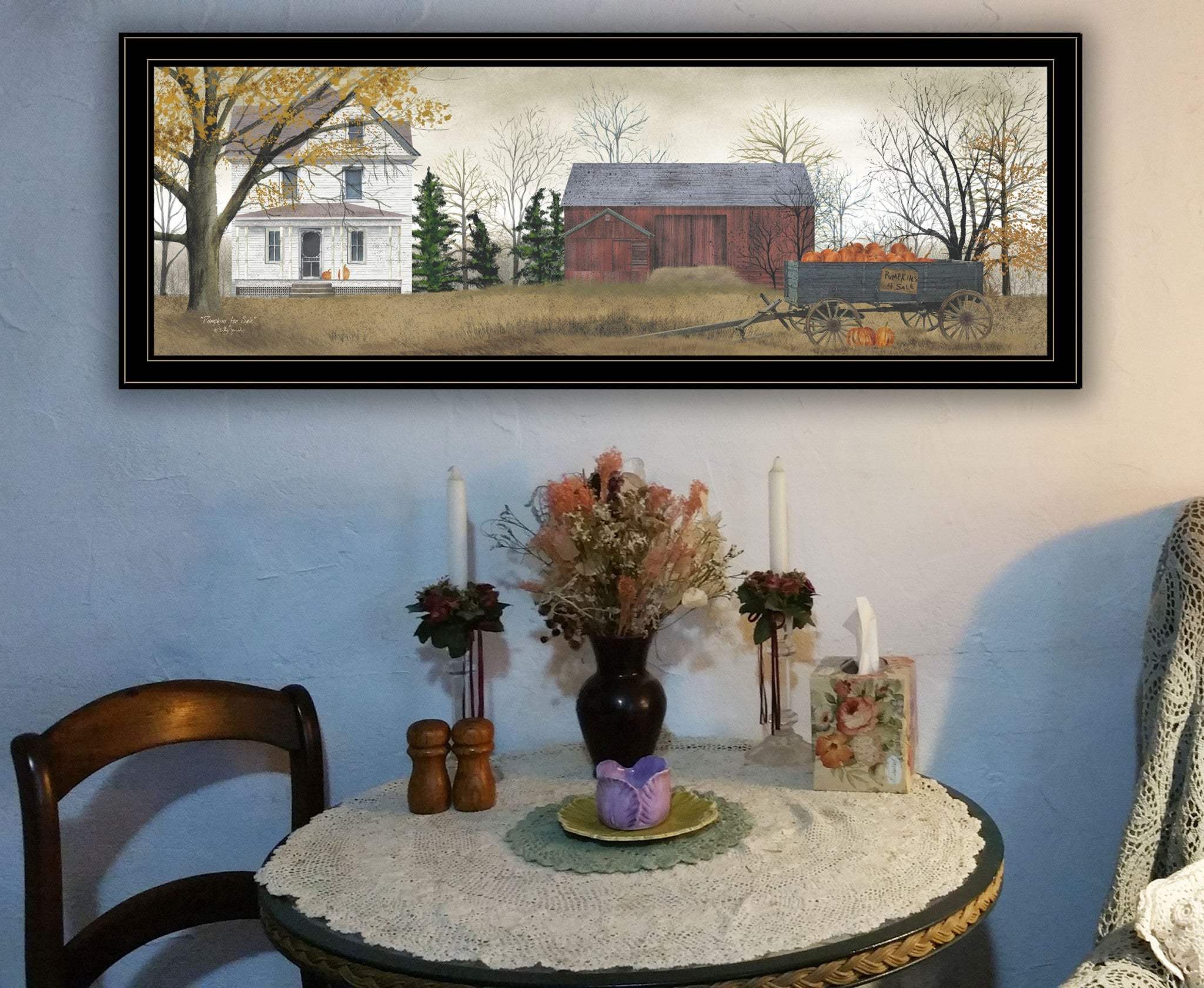 Pumpkins for Sale 6 Black Framed Print Wall Art - Homeroots - Flyclothing LLC