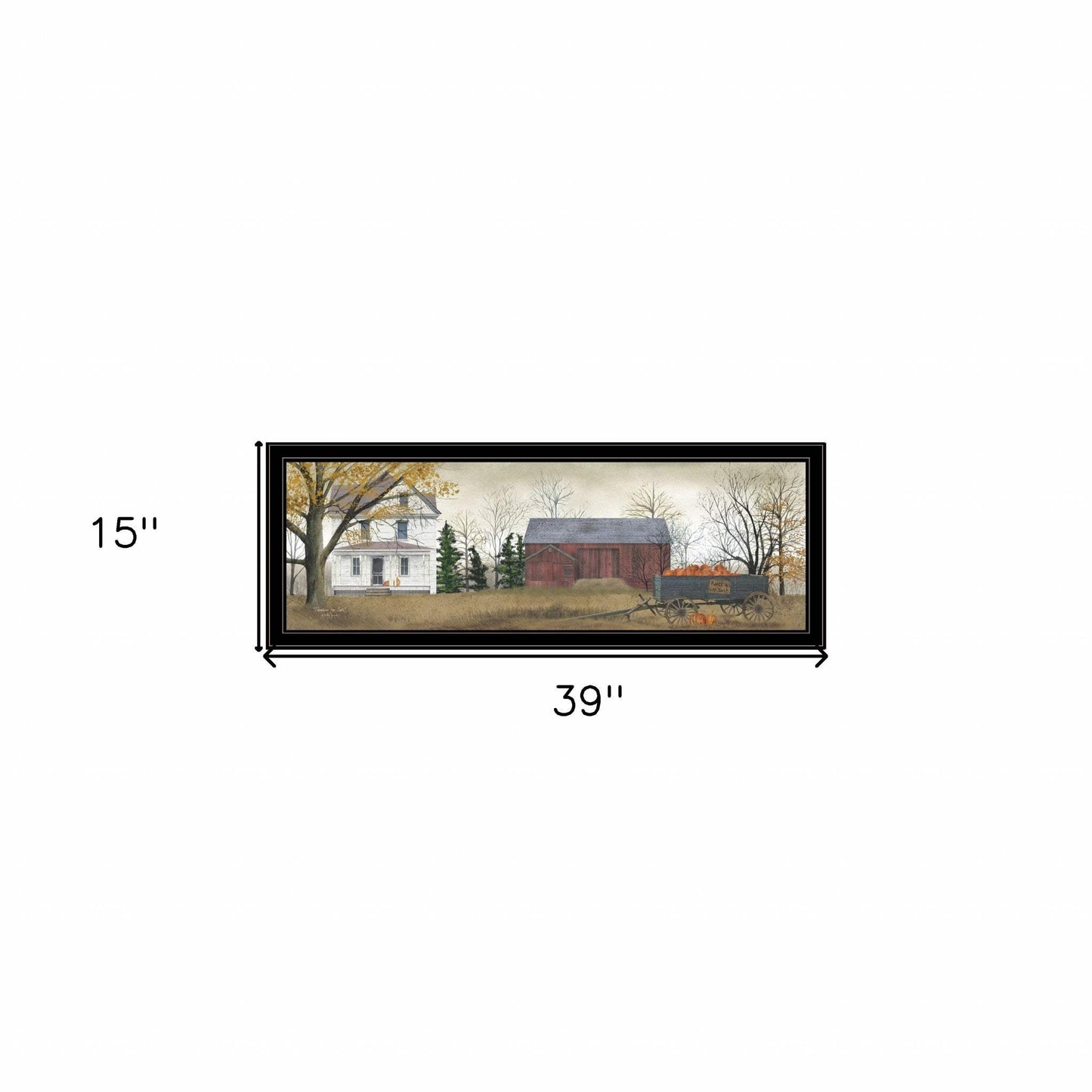 Pumpkins for Sale 6 Black Framed Print Wall Art - Homeroots - Flyclothing LLC