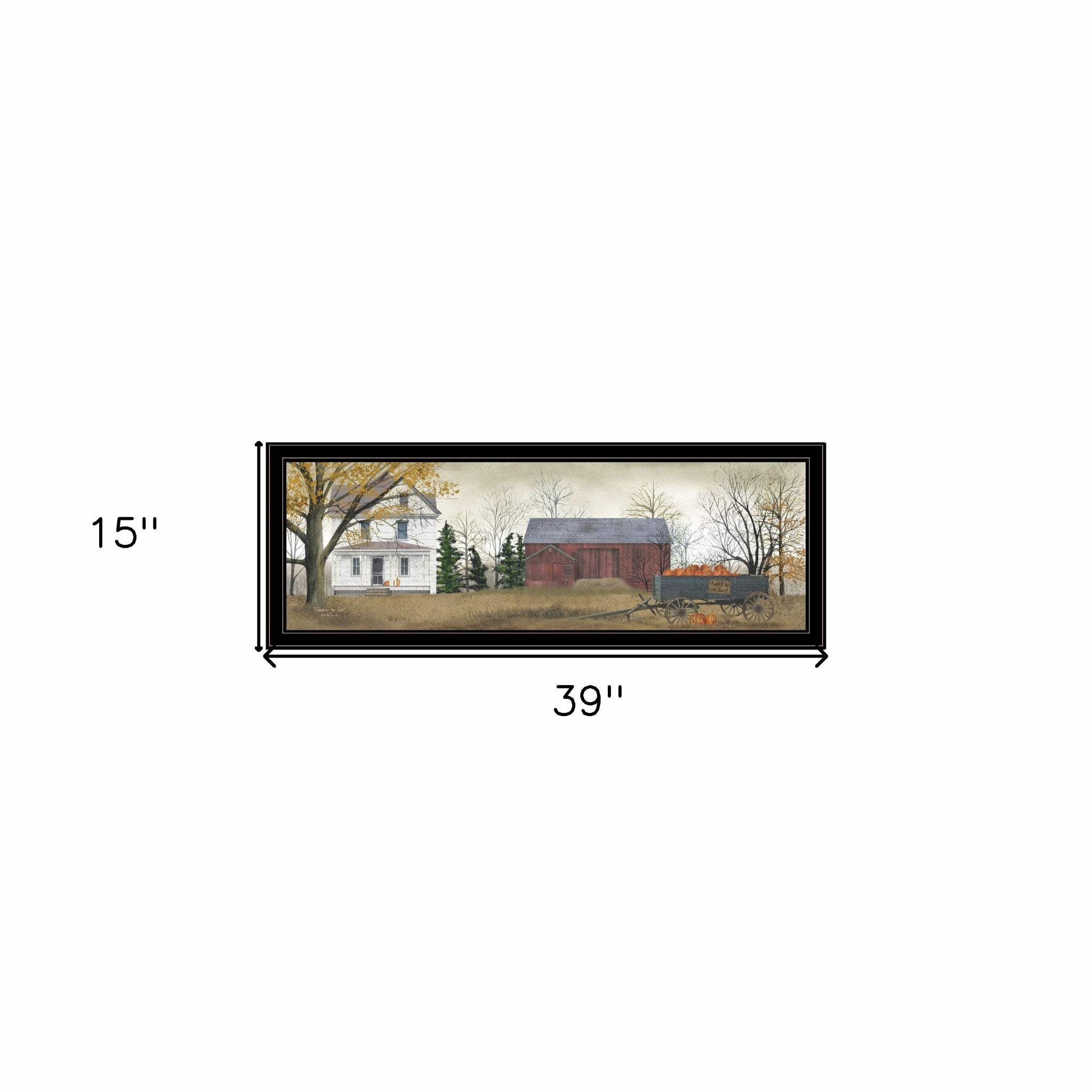Pumpkins for Sale 6 Black Framed Print Wall Art - Homeroots - Flyclothing LLC