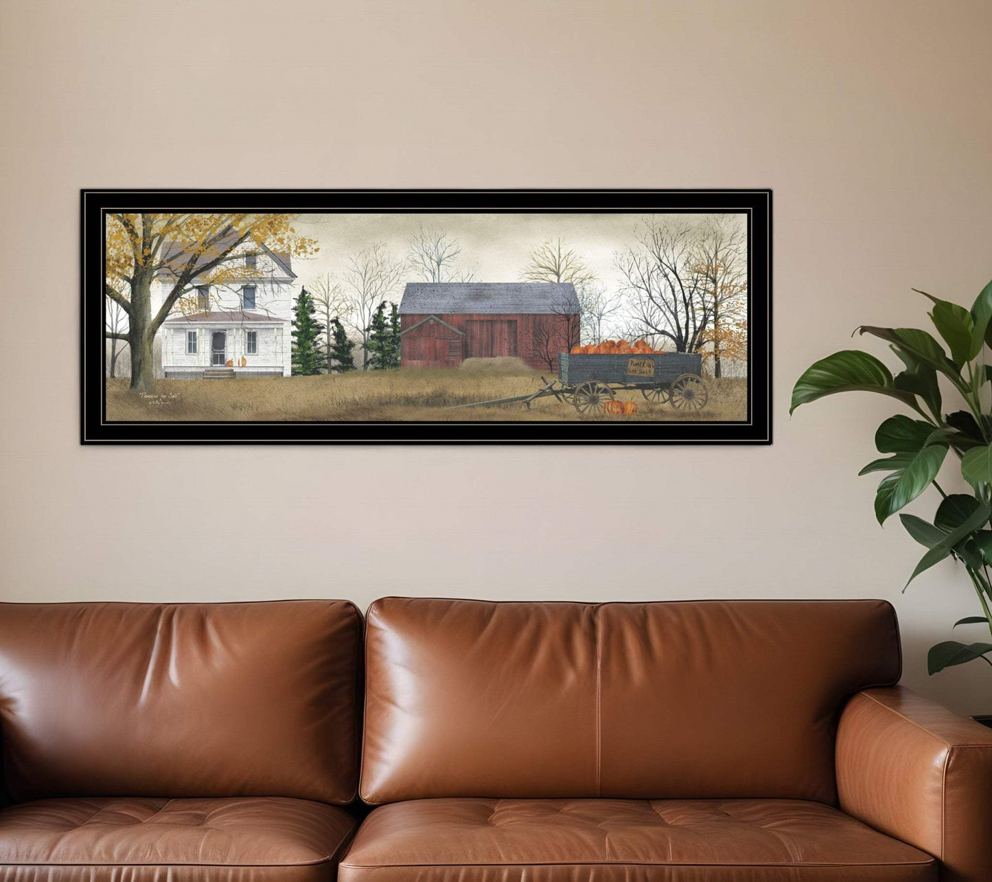 Pumpkins for Sale 6 Black Framed Print Wall Art - Homeroots - Flyclothing LLC