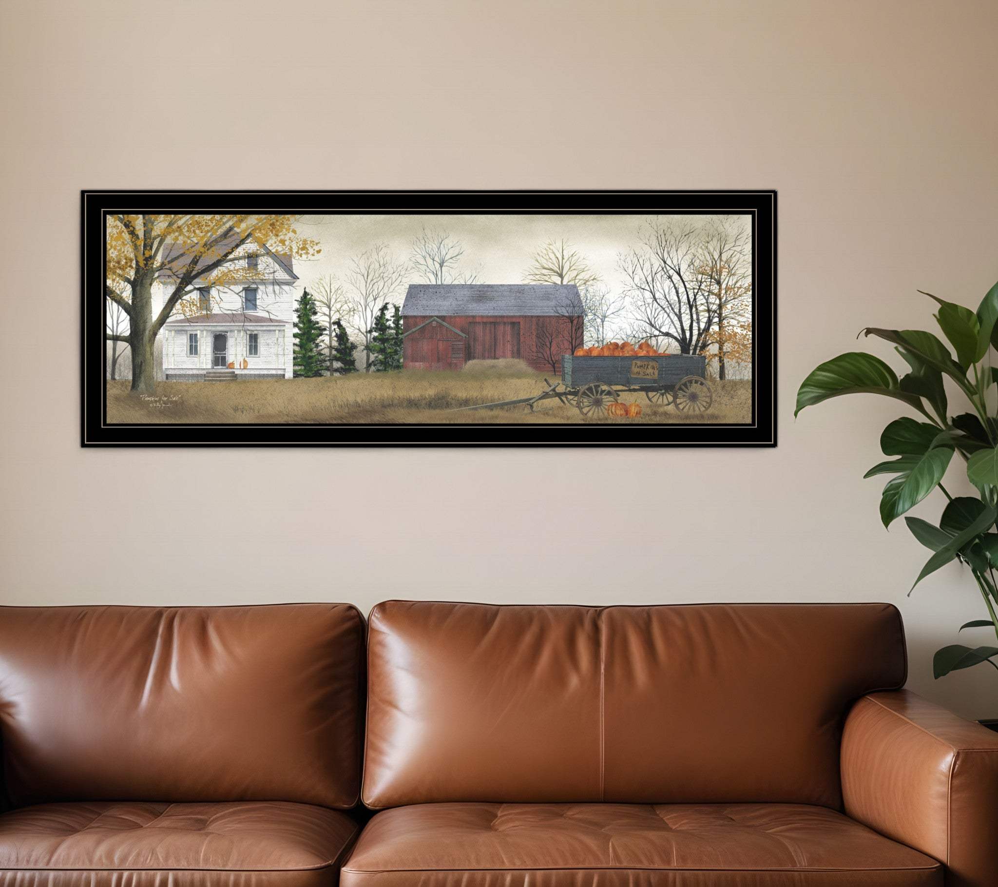 Pumpkins for Sale 6 Black Framed Print Wall Art - Homeroots - Flyclothing LLC