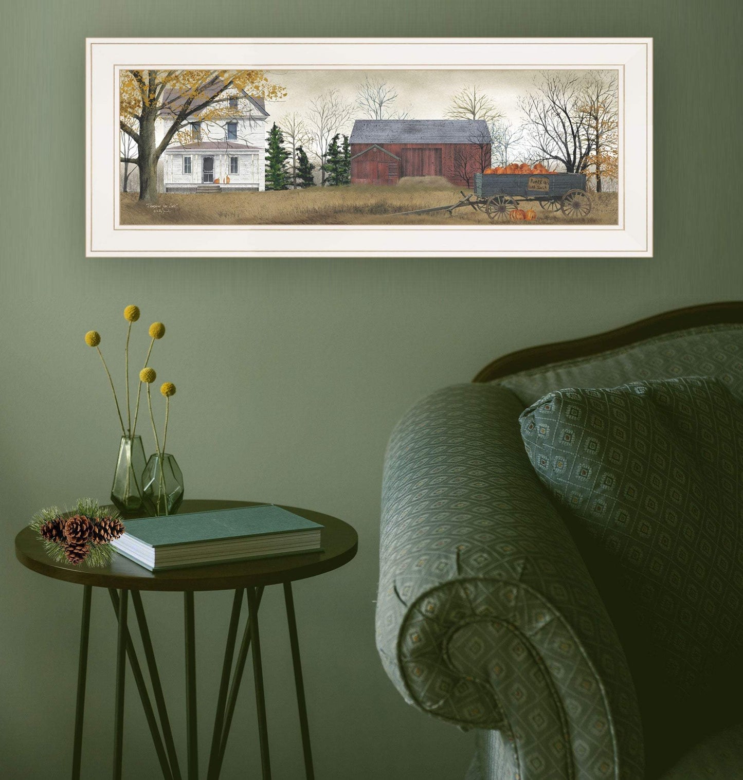 Pumpkins For Sale 2 White Framed Print Wall Art - Homeroots - Flyclothing LLC