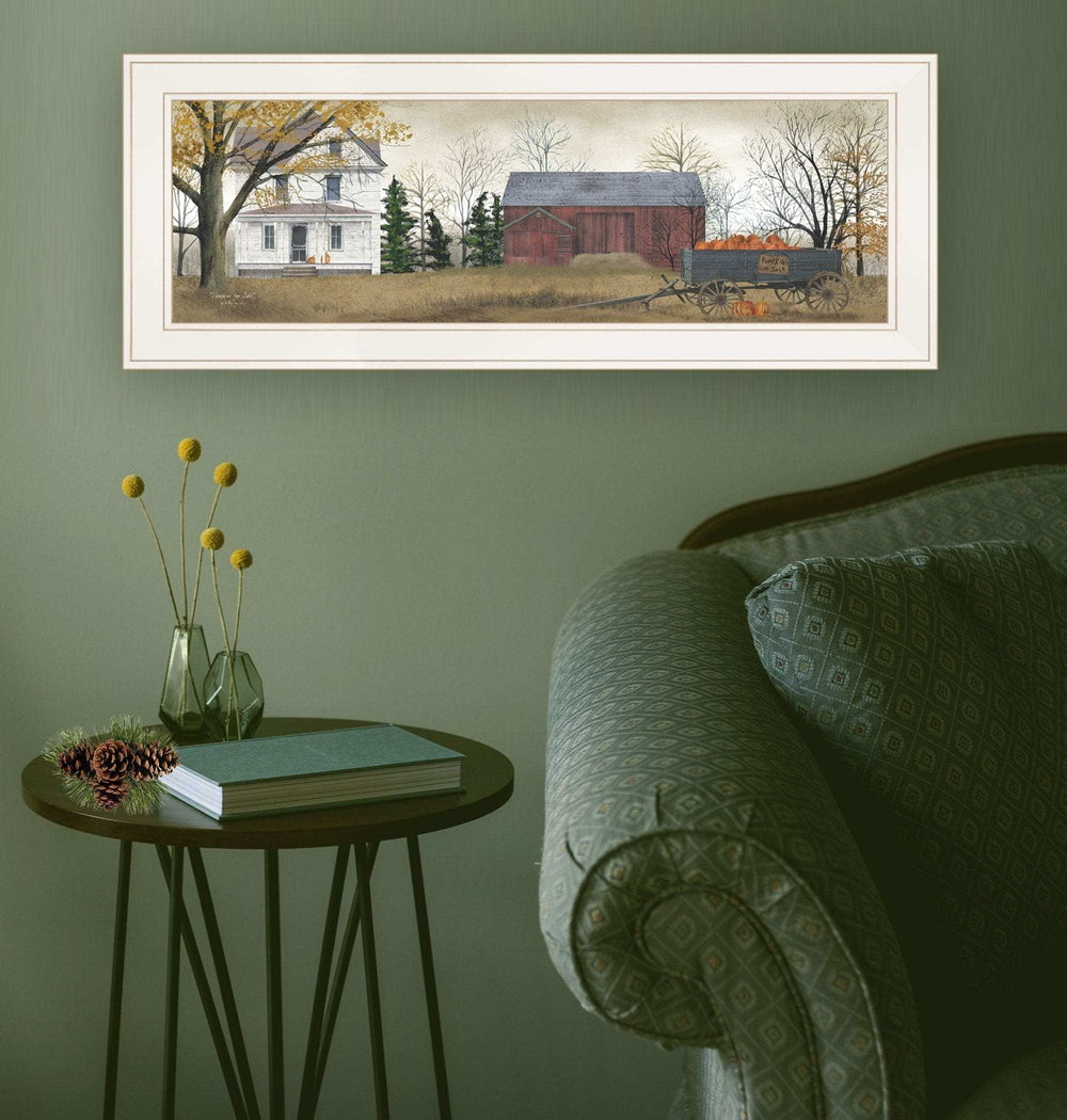 Pumpkins For Sale 2 White Framed Print Wall Art - Homeroots - Flyclothing LLC