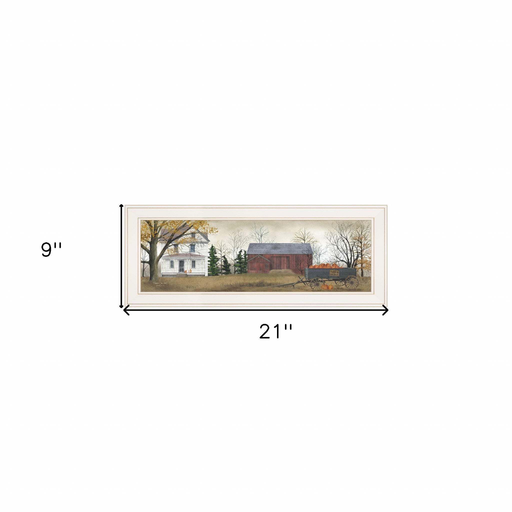 Pumpkins For Sale 2 White Framed Print Wall Art - Homeroots - Flyclothing LLC
