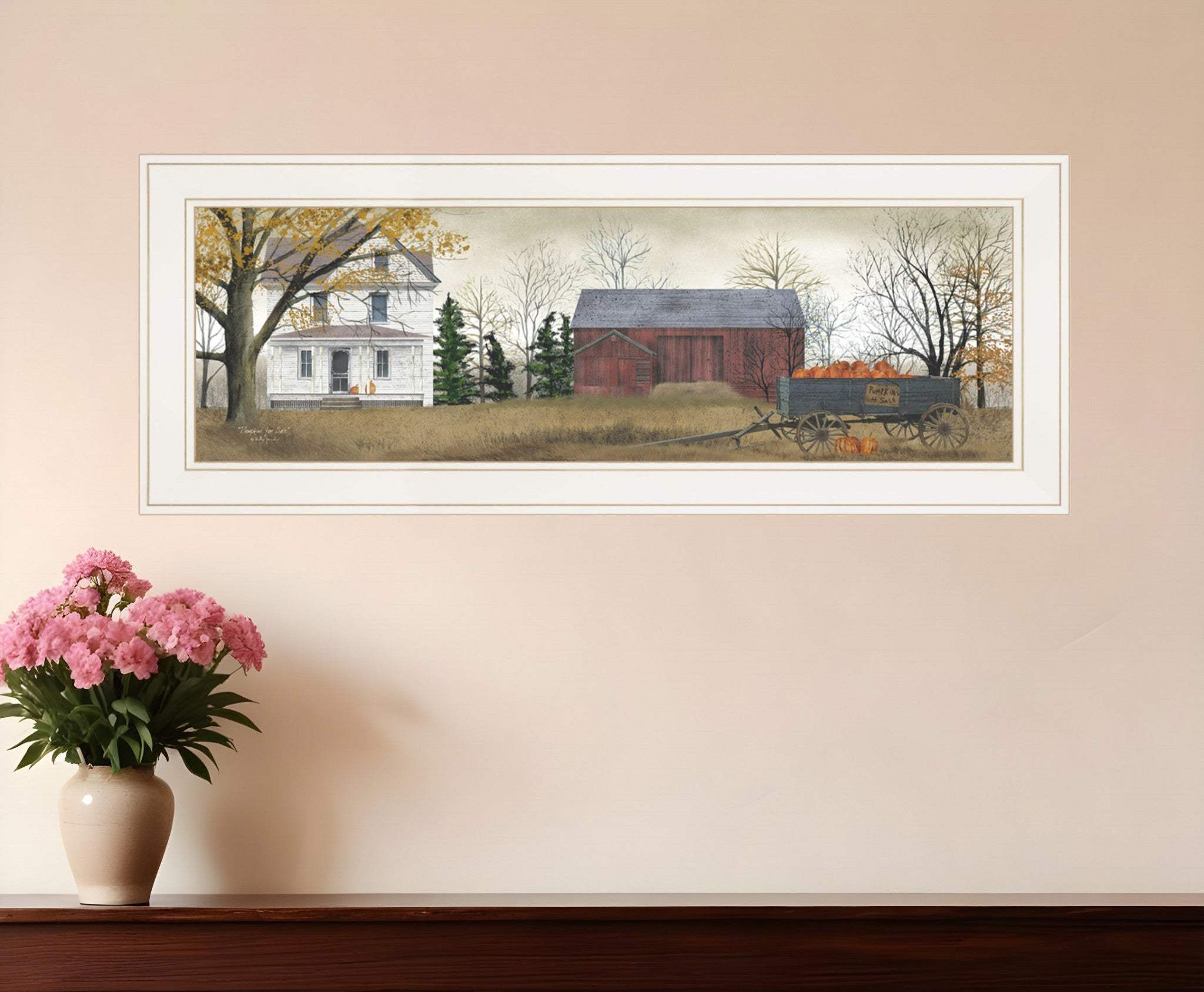 Pumpkins For Sale 2 White Framed Print Wall Art - Homeroots - Flyclothing LLC