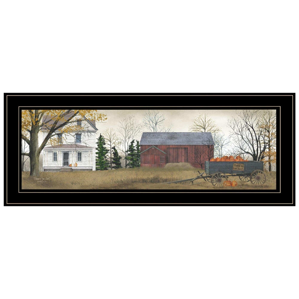 Pumpkins For Sale 3 Black Framed Print Wall Art - Homeroots - Flyclothing LLC