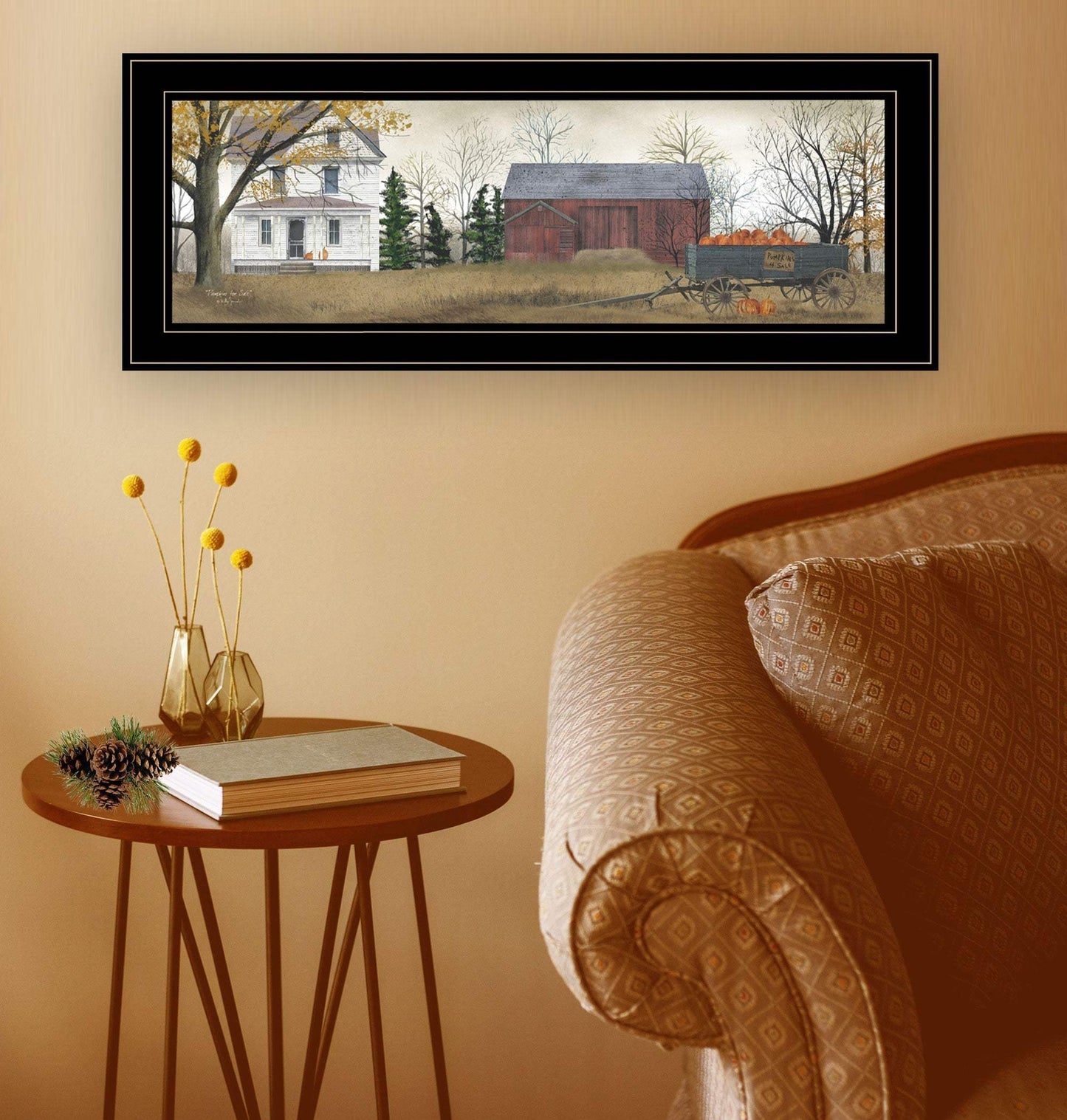 Pumpkins For Sale 3 Black Framed Print Wall Art - Homeroots - Flyclothing LLC