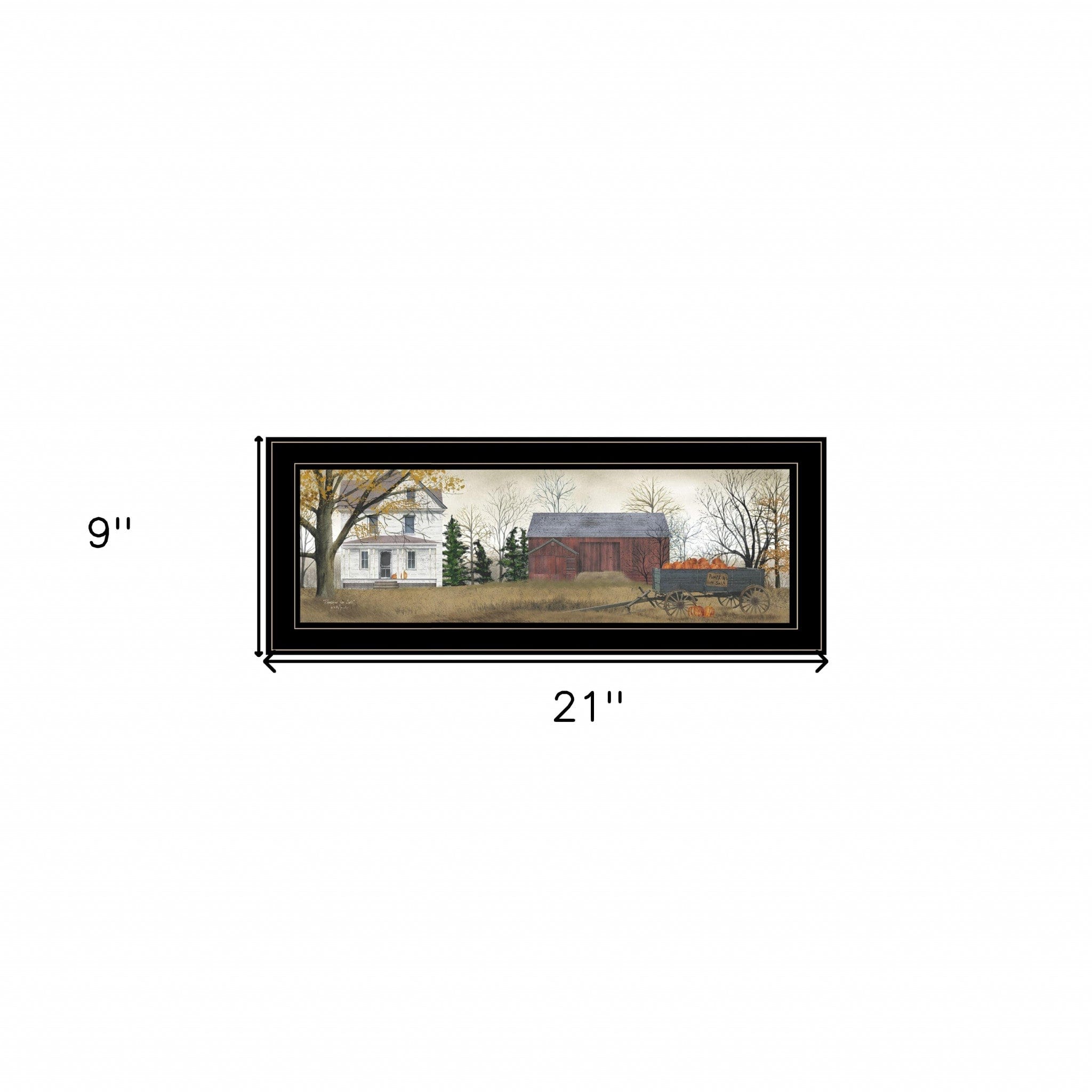 Pumpkins For Sale 3 Black Framed Print Wall Art - Homeroots