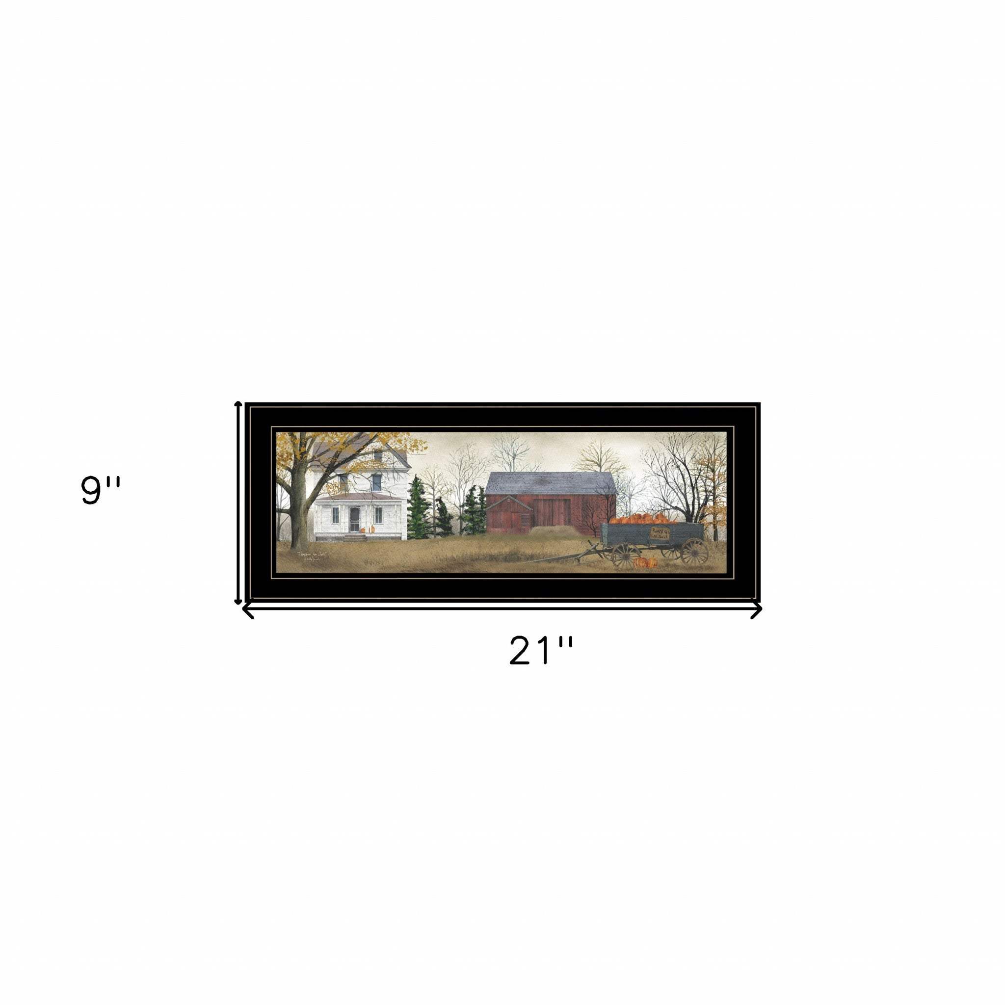 Pumpkins For Sale 3 Black Framed Print Wall Art - Homeroots - Flyclothing LLC