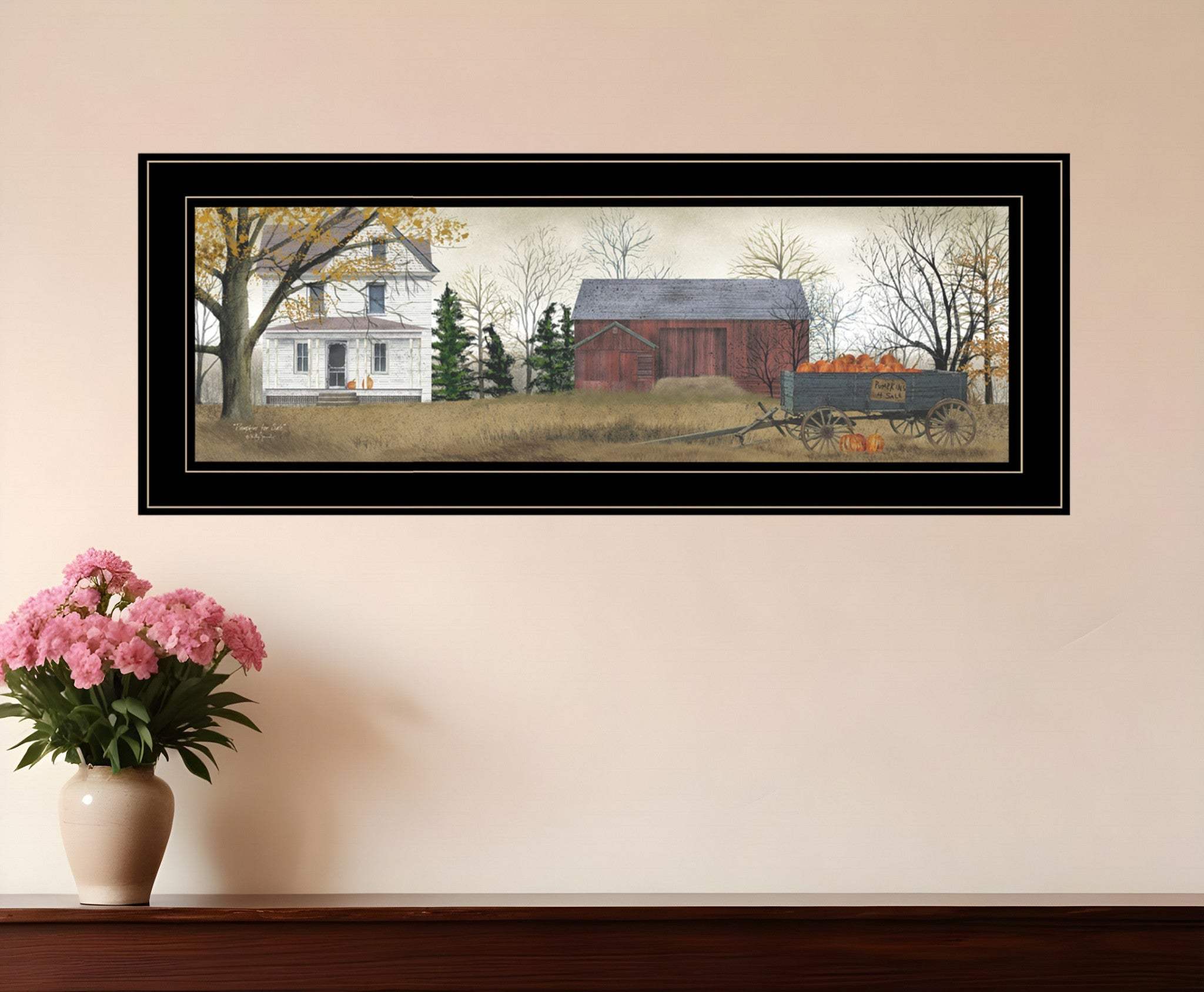 Pumpkins For Sale 3 Black Framed Print Wall Art - Homeroots - Flyclothing LLC