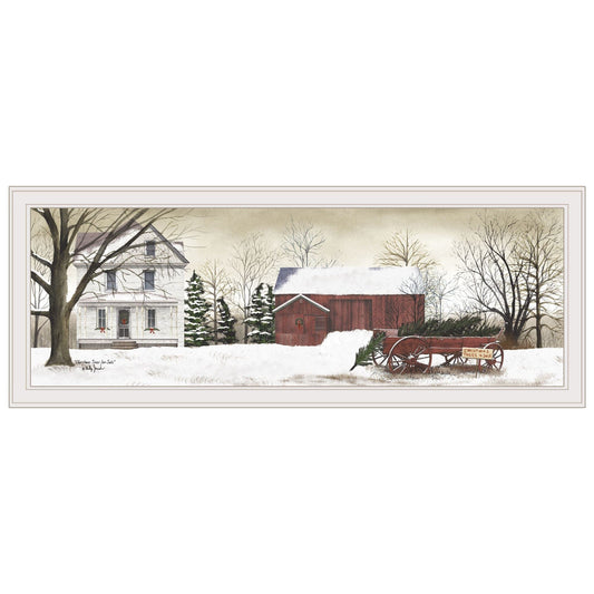 Christmas Trees for Sale 6 White Framed Print Wall Art - Homeroots