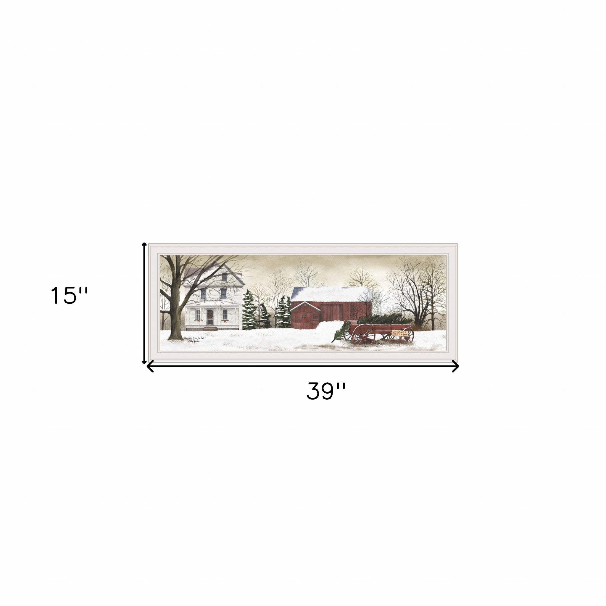 Christmas Trees for Sale 6 White Framed Print Wall Art - Homeroots - Flyclothing LLC