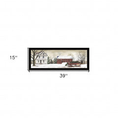 Christmas Trees for Sale Black Grooved Frame Wall Art - Homeroots