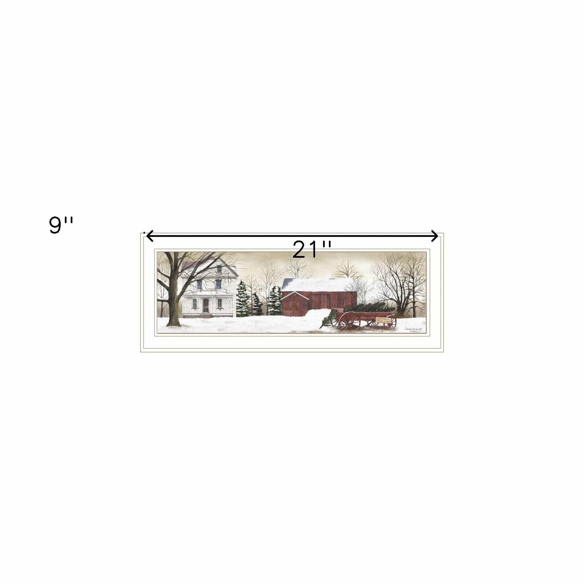 Christmas Trees for Sale 2 White Framed Print Wall Art - Homeroots - Flyclothing LLC