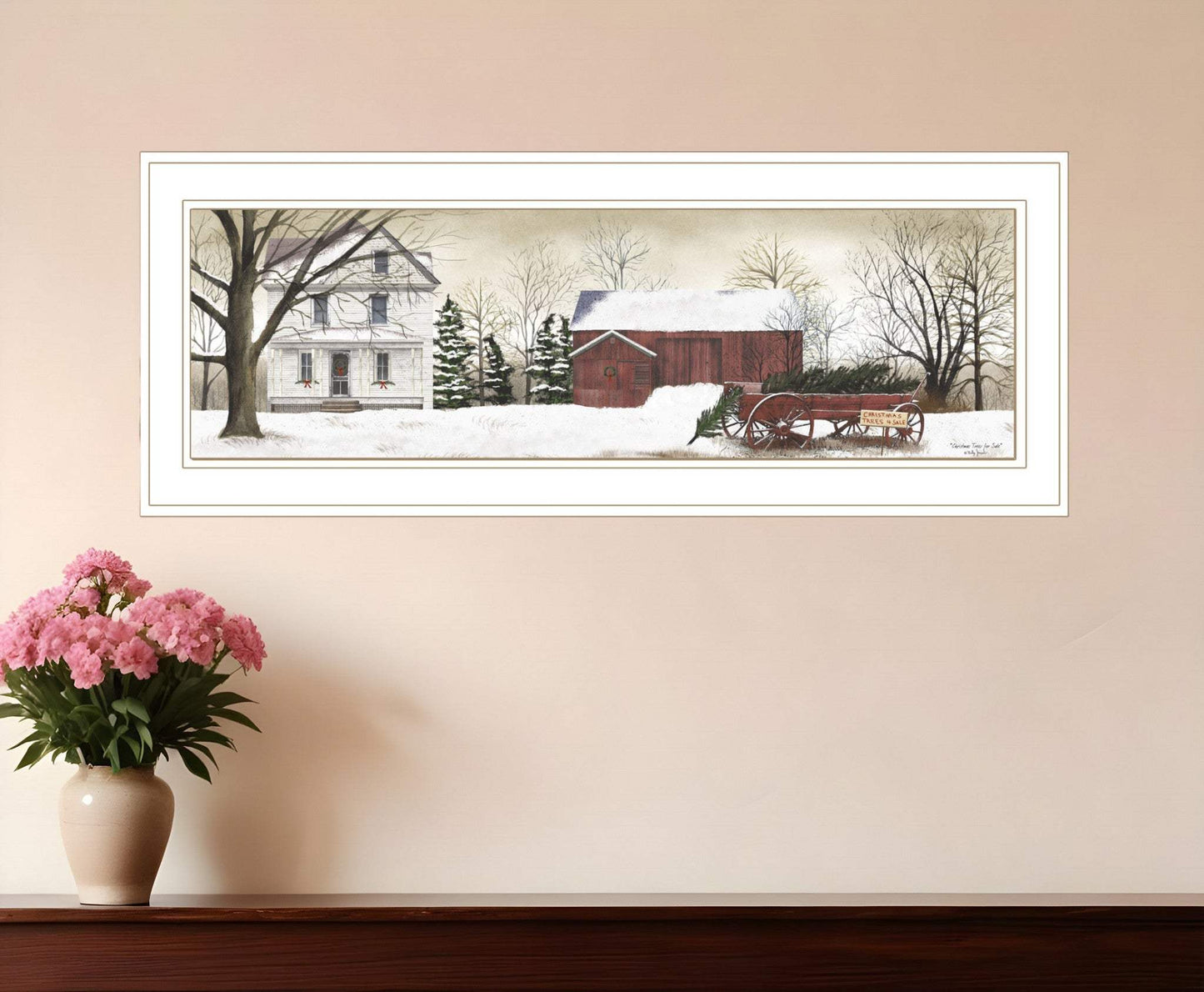 Christmas Trees for Sale 2 White Framed Print Wall Art - Homeroots - Flyclothing LLC