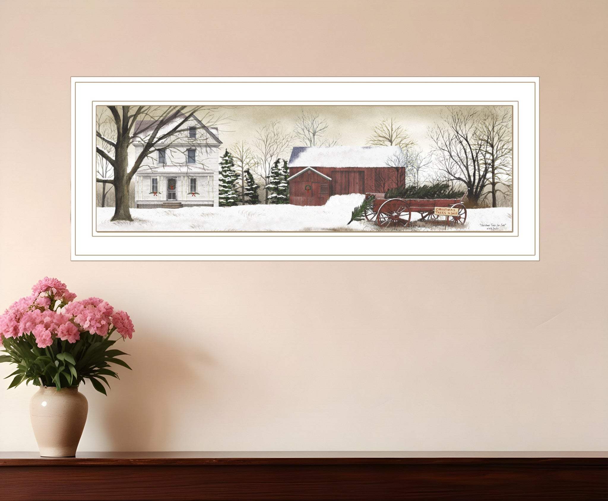 Christmas Trees for Sale 2 White Framed Print Wall Art - Homeroots - Flyclothing LLC