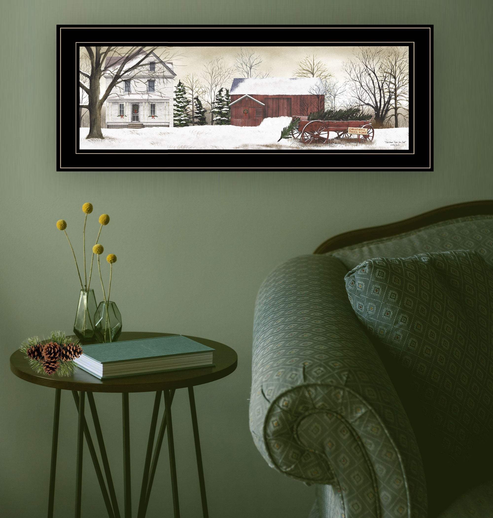 Christmas Trees for Sale 3 Black Framed Print Wall Art - Homeroots - Flyclothing LLC