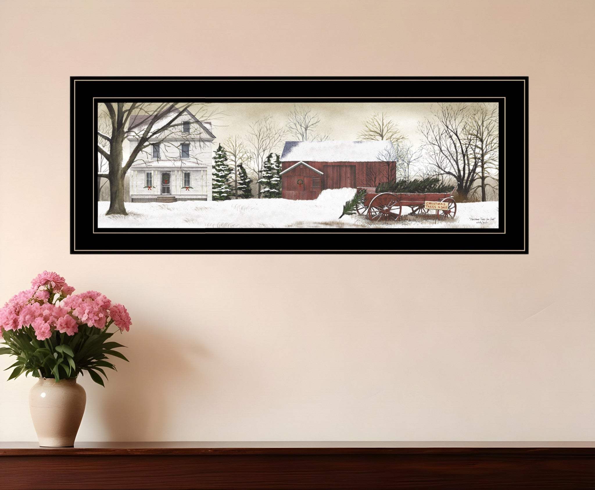 Christmas Trees for Sale 3 Black Framed Print Wall Art - Homeroots - Flyclothing LLC
