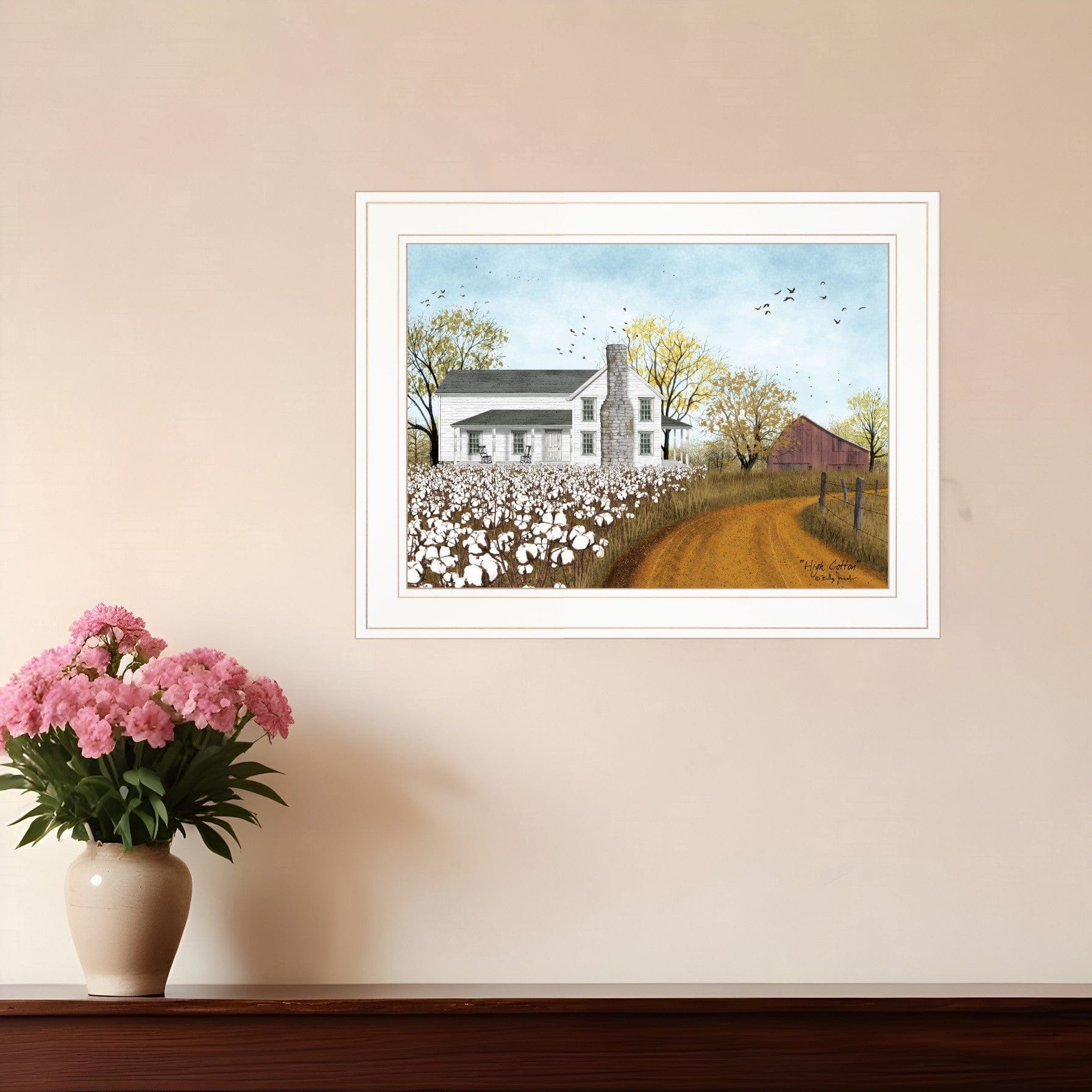 High Cotton 1 White Framed Print Wall Art - Homeroots