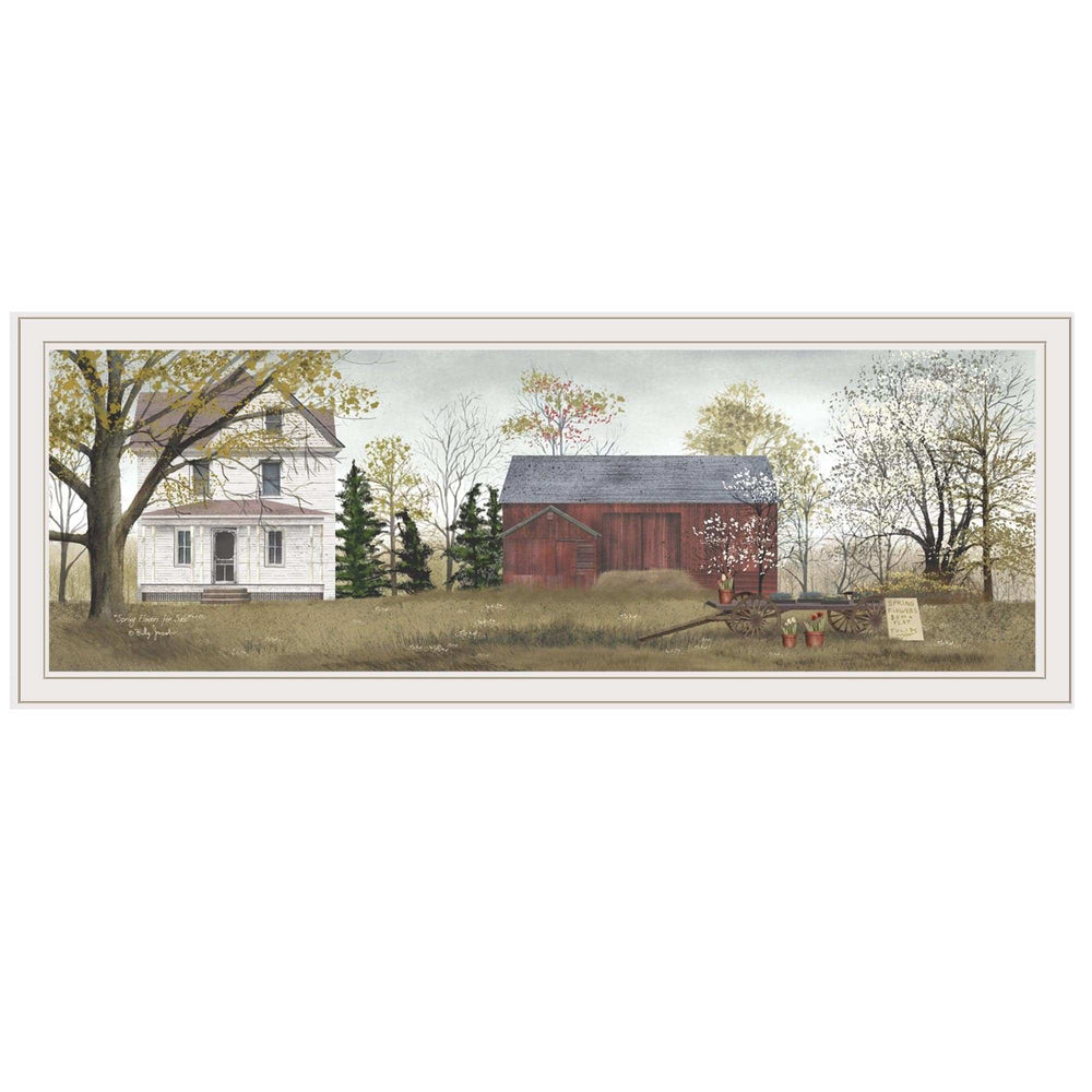 Spring Flowers for Sale 6 White Framed Print Wall Art - Homeroots - Flyclothing LLC