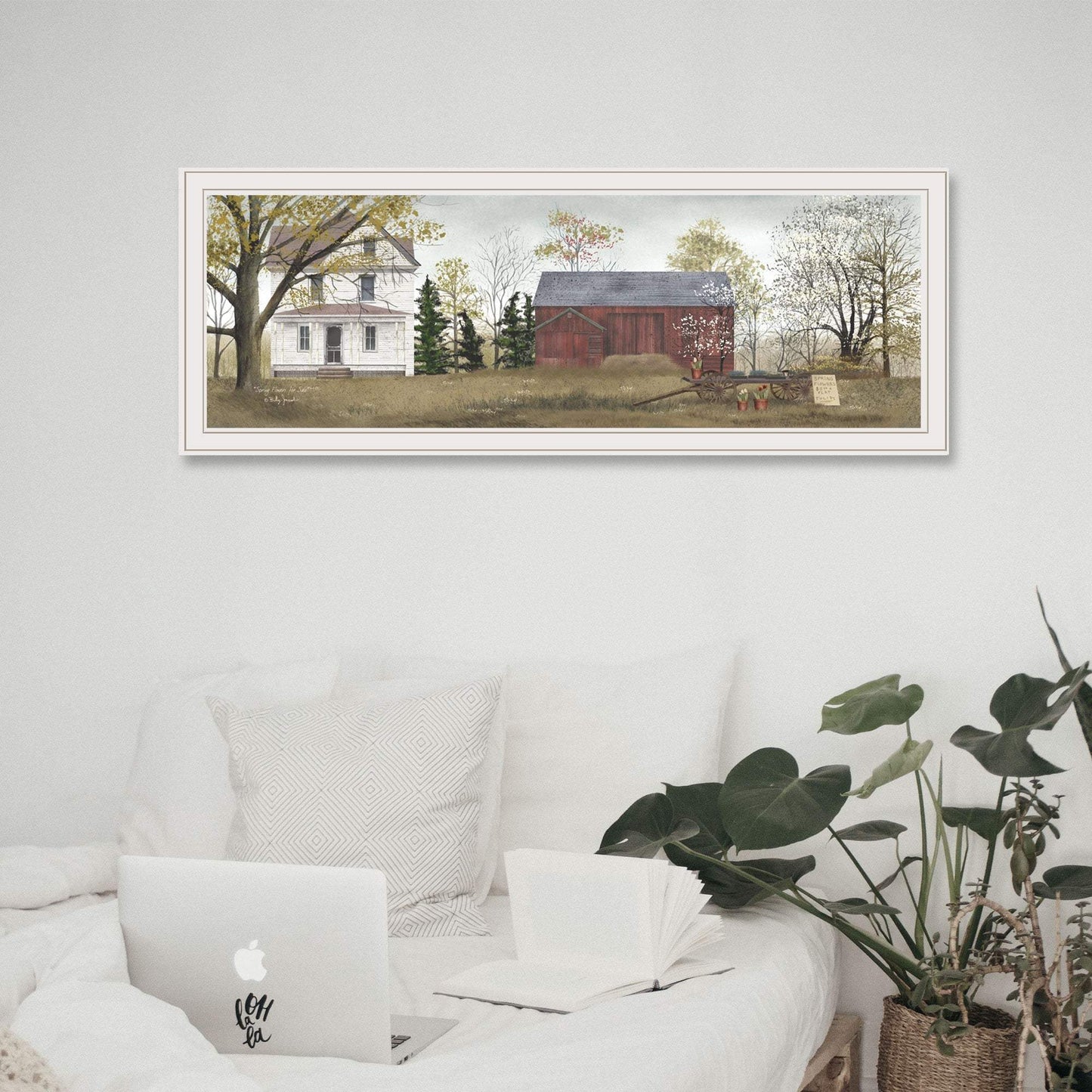 Spring Flowers for Sale 6 White Framed Print Wall Art - Homeroots - Flyclothing LLC