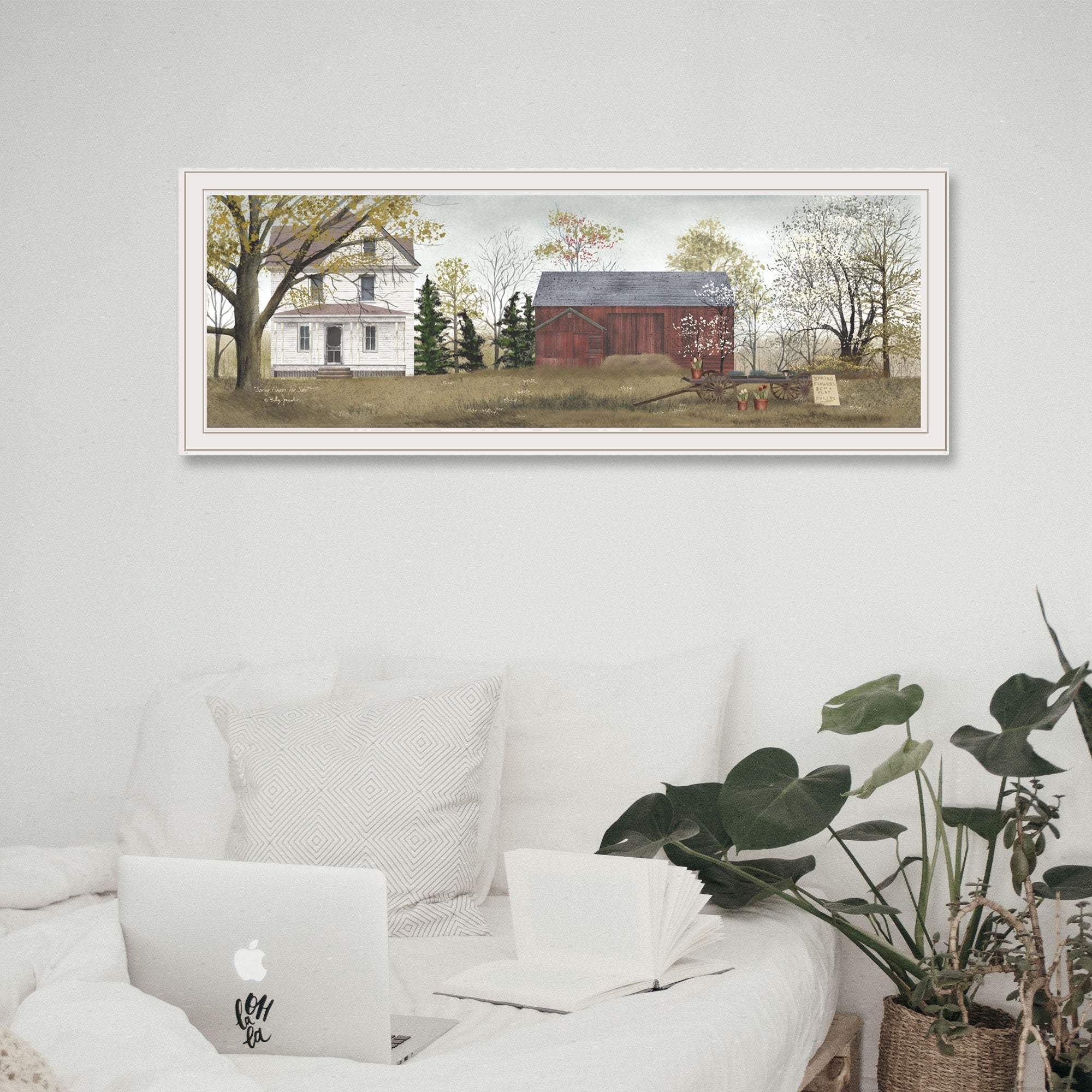 Spring Flowers for Sale 6 White Framed Print Wall Art - Homeroots - Flyclothing LLC
