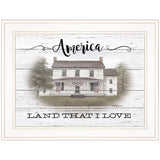 America 1 White Framed Print Wall Art - Homeroots - Flyclothing LLC