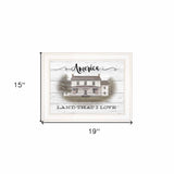 America 1 White Framed Print Wall Art - Homeroots - Flyclothing LLC
