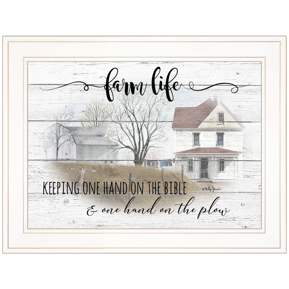Farm Life 5 White Framed Print Wall Art - Homeroots - Flyclothing LLC