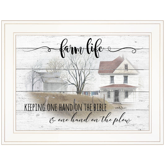 Farm Life 5 White Framed Print Wall Art - Homeroots