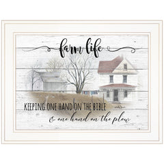 Farm Life 5 White Framed Print Wall Art - Homeroots