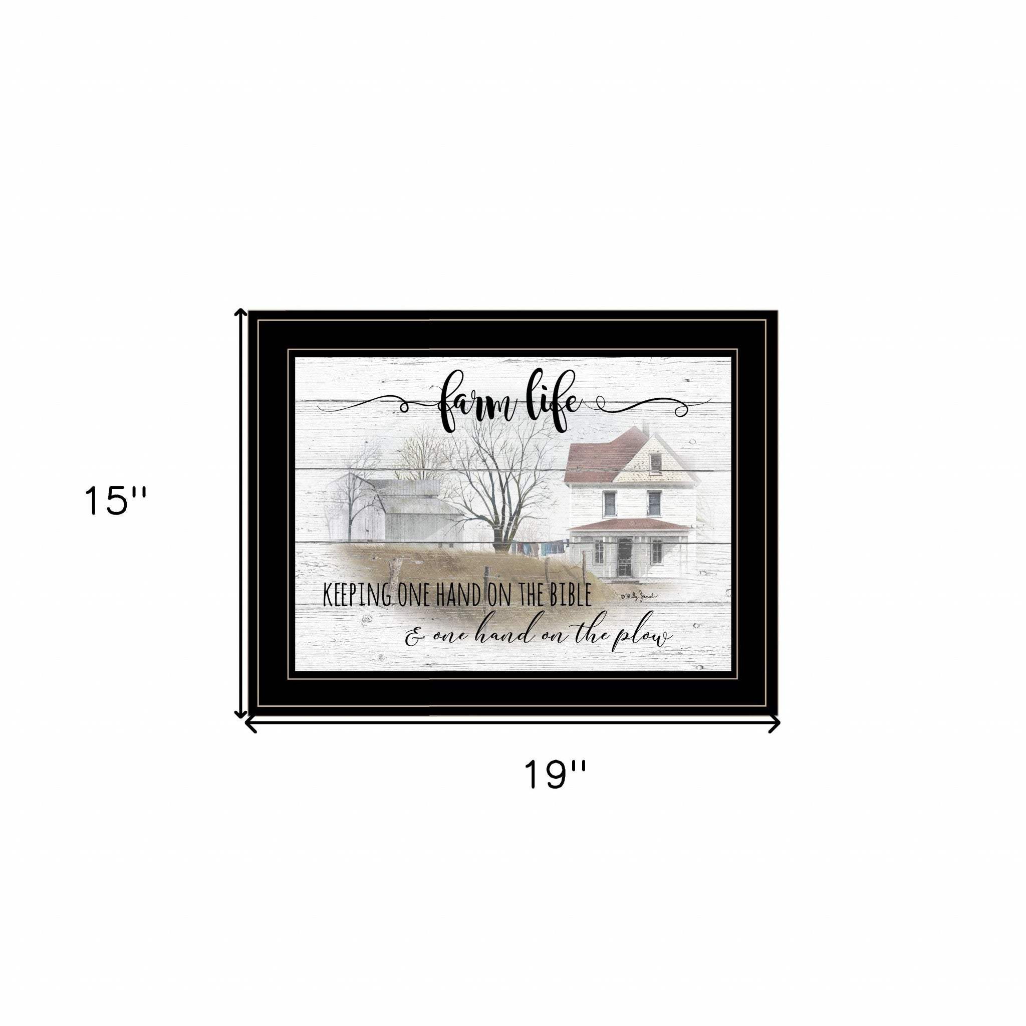 Farm Life 6 Black Framed Print Wall Art - Homeroots - Flyclothing LLC