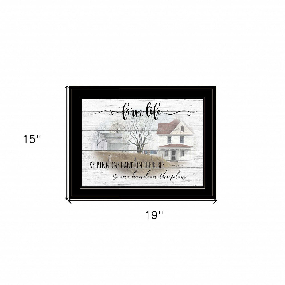 Farm Life 6 Black Framed Print Wall Art - Homeroots - Flyclothing LLC