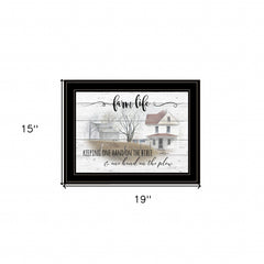 Farm Life 6 Black Framed Print Wall Art - Homeroots