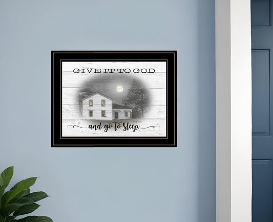 Give It To God Black Framed Print Wall Art - Homeroots