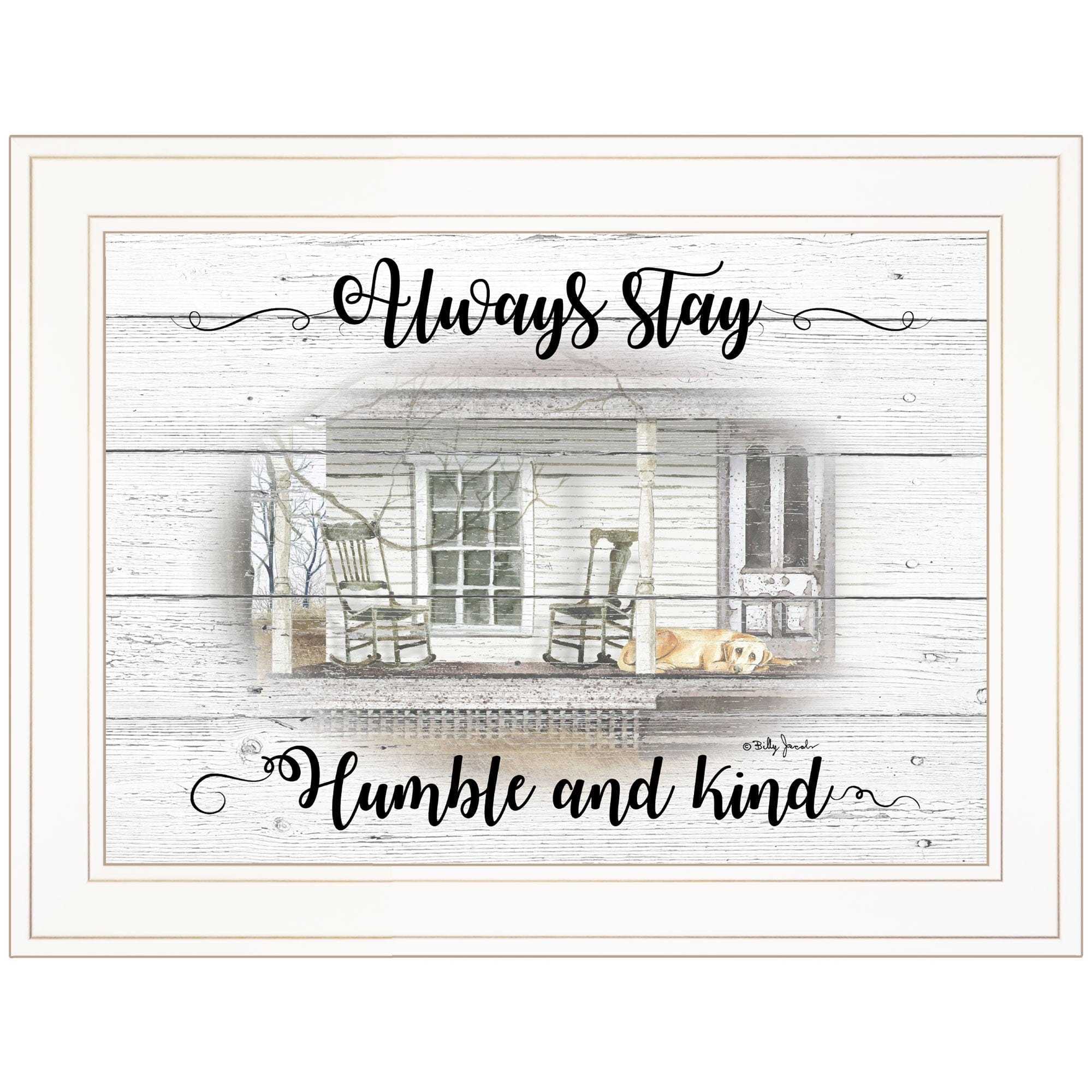 Humble and Kind 1 White Framed Print Wall Art - Homeroots